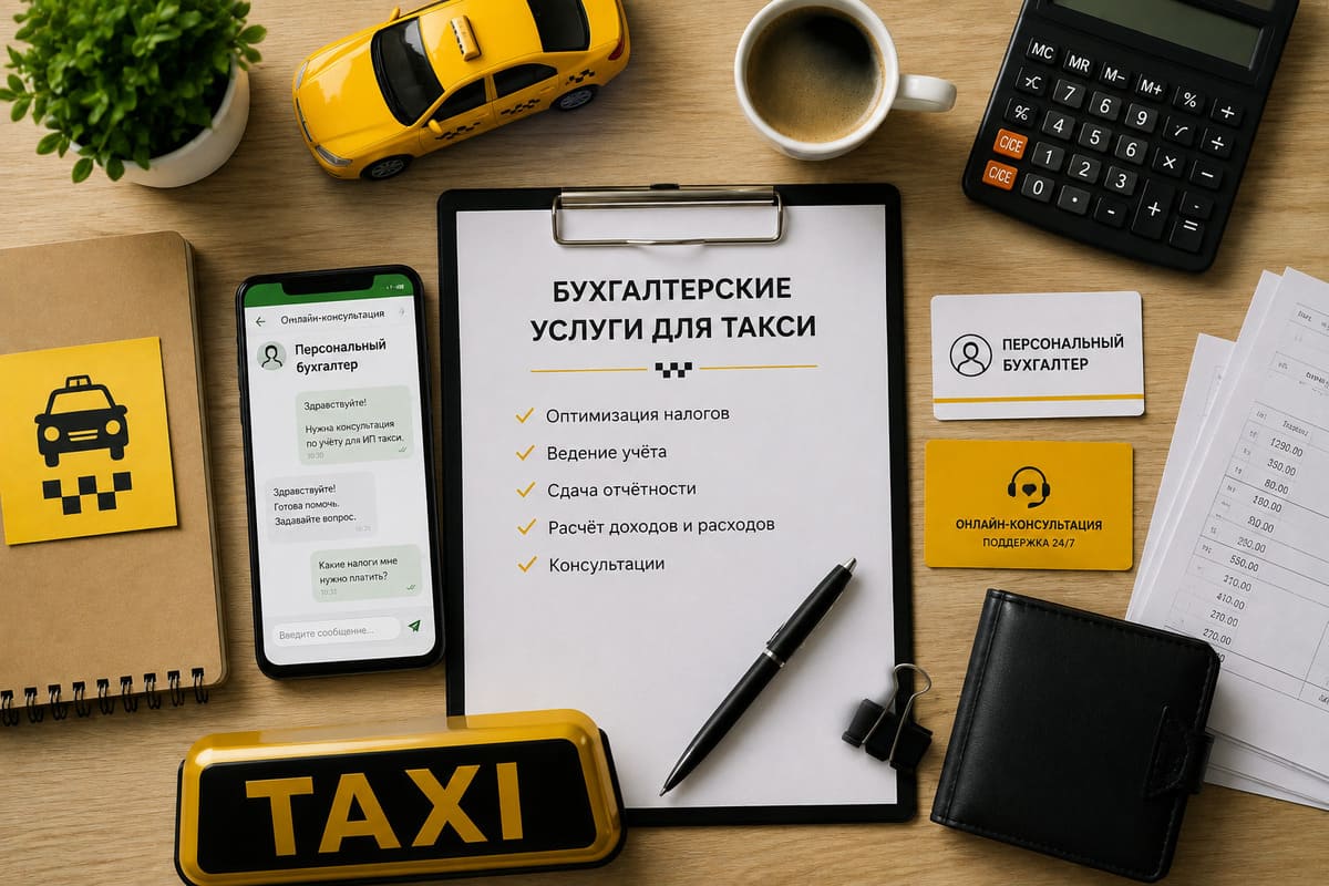 Бухгалтер для ИП такси - расчёт единого налога, учёт комиссии агрегатора, сдача отчётности