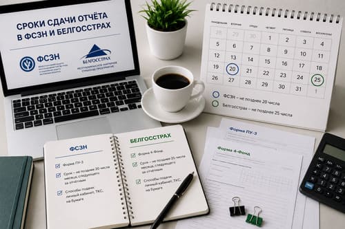 Сроки сдачи отчёта в ФСЗН и Белгосстрах