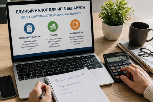 Единый налог для ИП в Беларуси: виды деятельности, ставки, как перейти